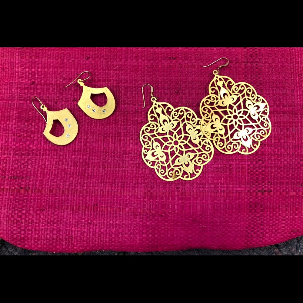 2 Pairs of Vermeil earrings